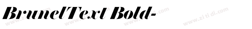 BrunelText Bold字体转换